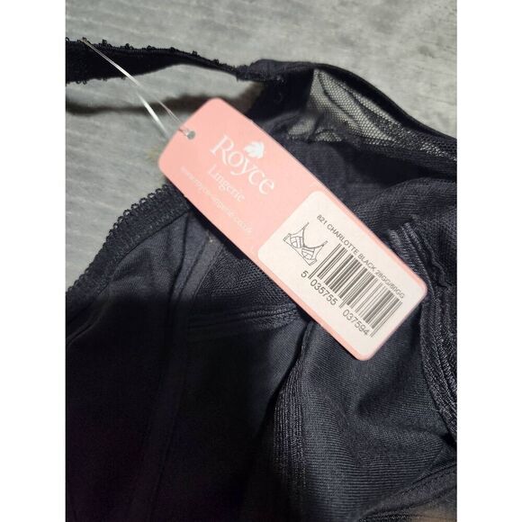 Royce Everyday Charlotte Black Wirefree Bra 821 28GG - Picture 3 of 4